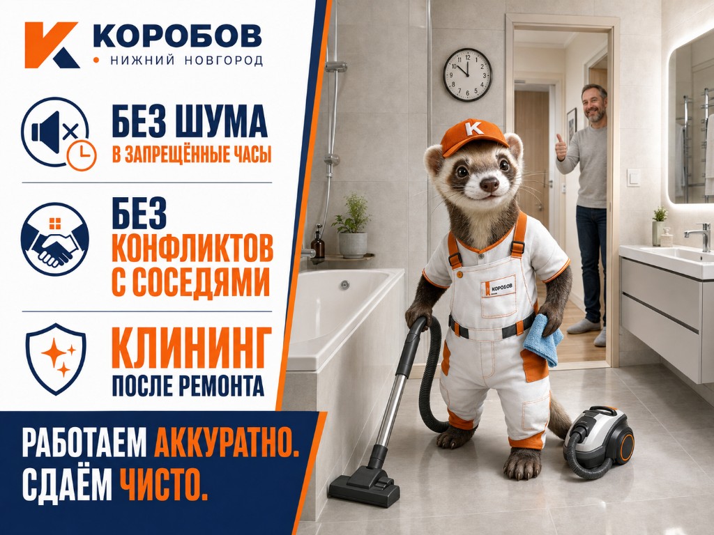 Коробов: без шума, без конфликтов с соседями, клининг после ремонта